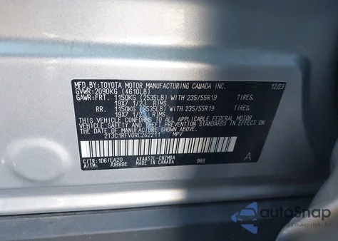 2024 Toyota Rav4 Xle Premium from USA, damaged, VIN 2T3C1RFV0RC262211